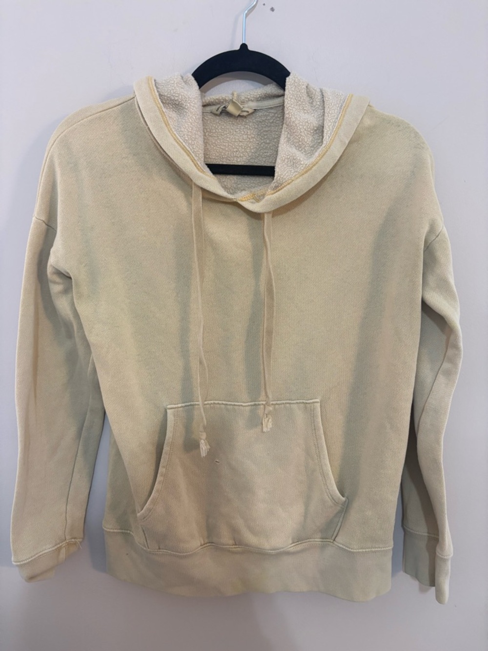 American Eagle Outfitters Cream Sherpa-Lined Hoodie